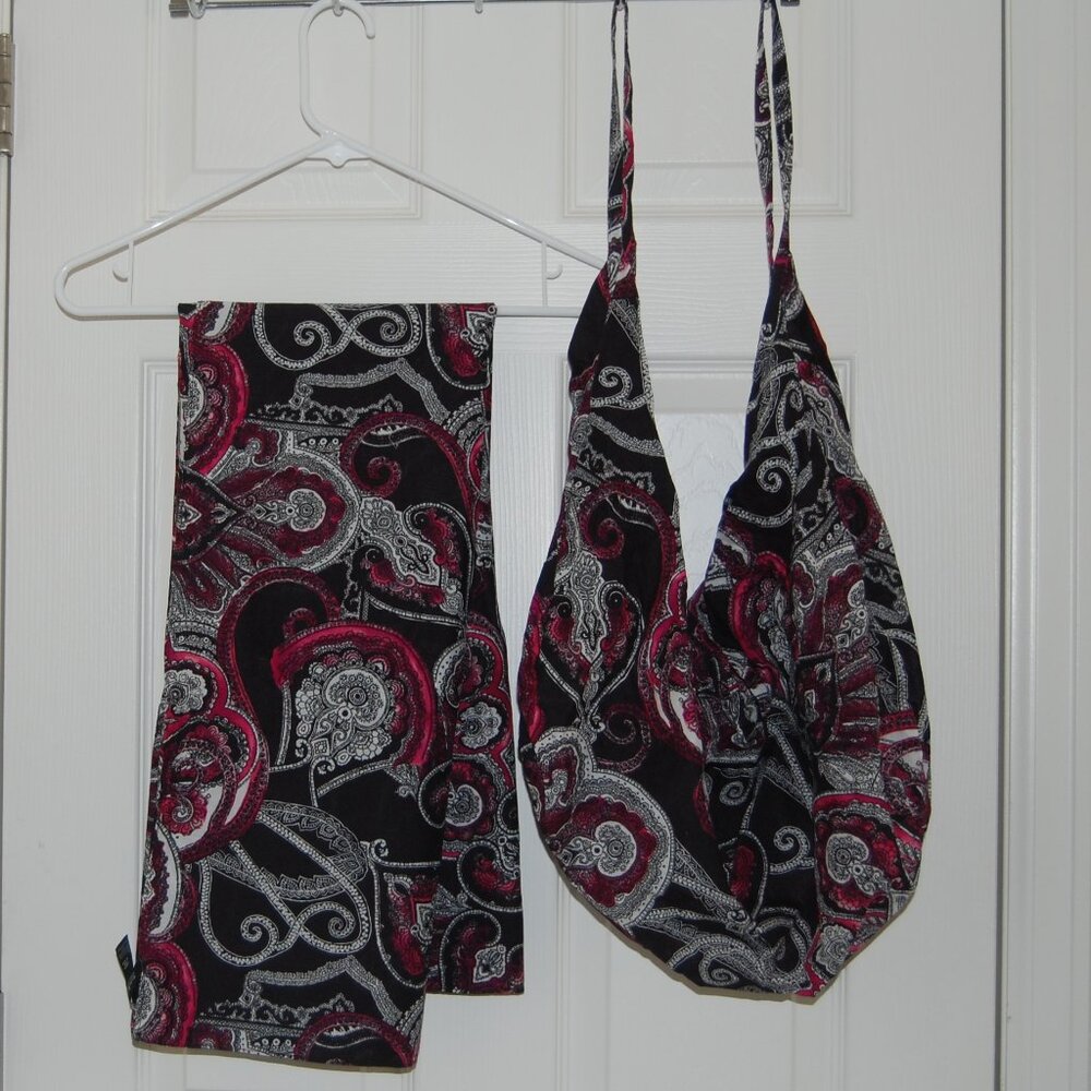 NWOT WHBM Paisley Pareo Sarong and Matching Hobo Bag